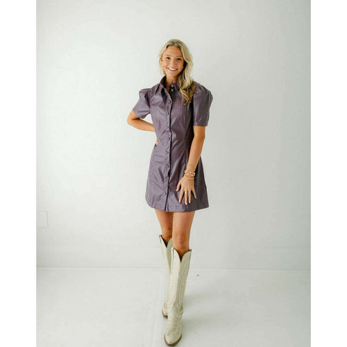 8.28 Boutique:Karlie Clothes,Karlie Lilac Faux Leather Dress,Dress