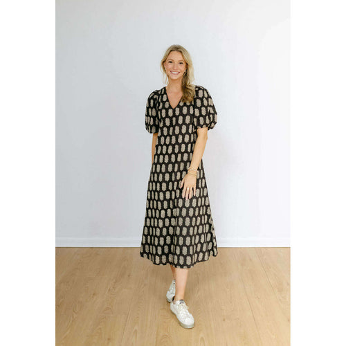 8.28 Boutique:Anna Cate Collection,Anna Cate Collection Myers Block Print Midi Dress,Dress