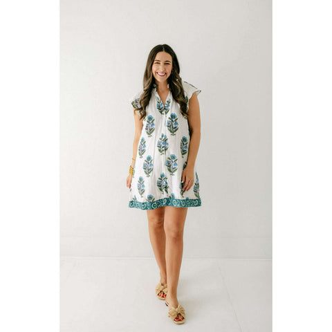 Marie by Victoria Dunn Beau Mini Dress in Tropical Trapeze