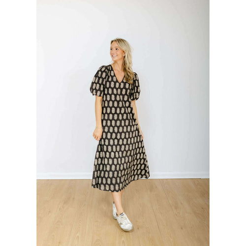 8.28 Boutique:Anna Cate Collection,Anna Cate Collection Myers Block Print Midi Dress,Dress