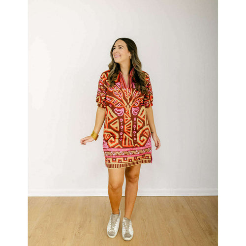 8.28 Boutique:Emily McCarthy,Emily McCarthy Poppy Dress in Tribal Palm,Dress