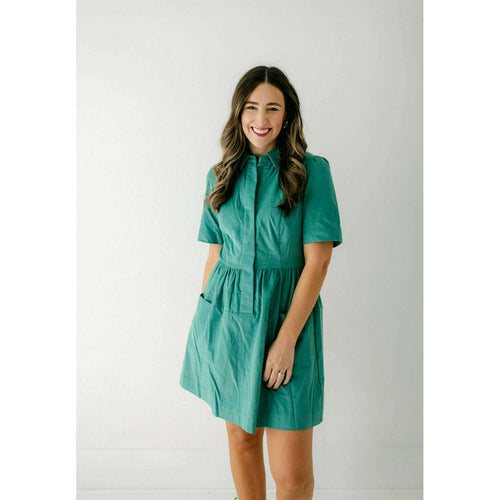 8.28 Boutique:Tyler Boe,Tyler Boe Mitzi Corduroy Dress in Deep Lake,Dress