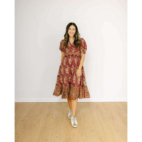 Pink City Prints Tangerine Buta Ada Dress