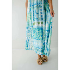 8.28 Boutique:TCEC,The Molly Blue Tropical Midi Dress,Dress