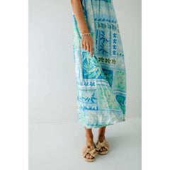 8.28 Boutique:TCEC,The Molly Blue Tropical Midi Dress,Dress