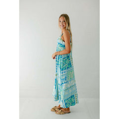 8.28 Boutique:TCEC,The Molly Blue Tropical Midi Dress,Dress