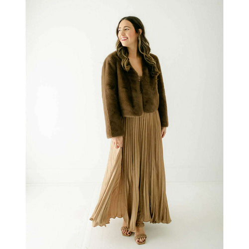 8.28 Boutique:LUCY PARIS,Lucy Paris Plaza Faux Fur Brown Jacket,Jacket