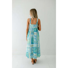 8.28 Boutique:TCEC,The Molly Blue Tropical Midi Dress,Dress