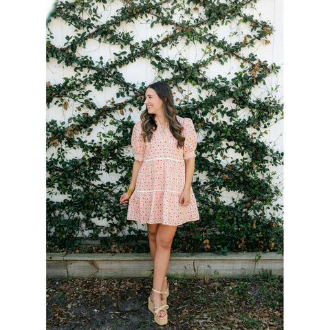 Sincerely Ours Remi Dress in Pink Tribal Dress