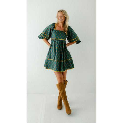 8.28 Boutique:Entro,The Cori Green and Yellow Floral Dress,Dress