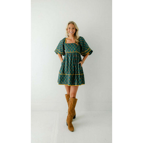 8.28 Boutique:Entro,The Cori Green and Yellow Floral Dress,Dress