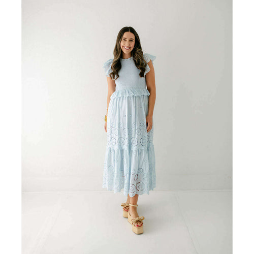 8.28 Boutique:TCEC,The Scottie Light Blue Lace Midi Dress,Dress