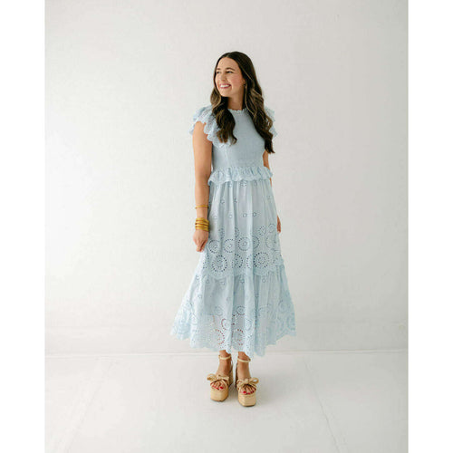 8.28 Boutique:TCEC,The Scottie Light Blue Lace Midi Dress,Dress