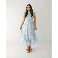 8.28 Boutique:TCEC,The Scottie Light Blue Lace Midi Dress,Dress