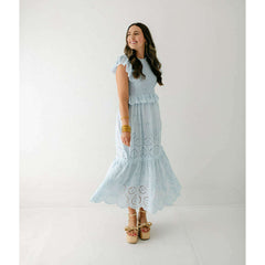 8.28 Boutique:TCEC,The Scottie Light Blue Lace Midi Dress,Dress