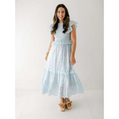 8.28 Boutique:TCEC,The Scottie Light Blue Lace Midi Dress,Dress