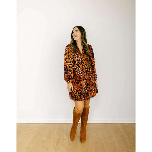 8.28 Boutique:Joy*Joy,Joy*Joy Cheetah Print Pleated Dress,Dress