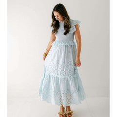 8.28 Boutique:TCEC,The Scottie Light Blue Lace Midi Dress,Dress