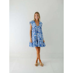 8.28 Boutique:TCEC,The Piper Blue Floral Mini Dress,Dress