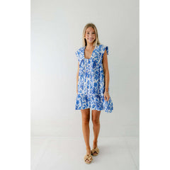 8.28 Boutique:TCEC,The Piper Blue Floral Mini Dress,Dress