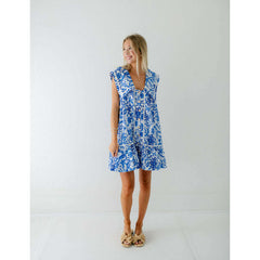 8.28 Boutique:TCEC,The Piper Blue Floral Mini Dress,Dress