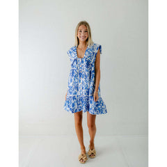 8.28 Boutique:TCEC,The Piper Blue Floral Mini Dress,Dress