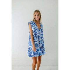 8.28 Boutique:TCEC,The Piper Blue Floral Mini Dress,Dress