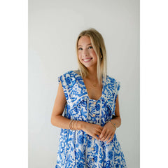 8.28 Boutique:TCEC,The Piper Blue Floral Mini Dress,Dress