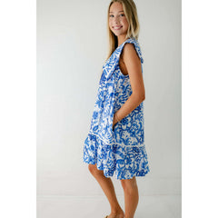 8.28 Boutique:TCEC,The Piper Blue Floral Mini Dress,Dress