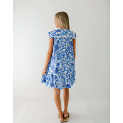 8.28 Boutique:TCEC,The Piper Blue Floral Mini Dress,Dress