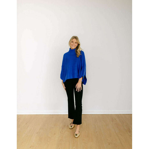 8.28 Boutique:Kerisma Knits,Kerisma Knits Boho Sweater in Royal Blue,Sweaters