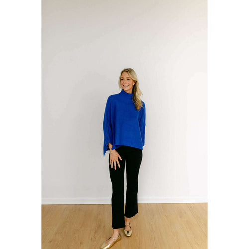 8.28 Boutique:Kerisma Knits,Kerisma Knits Boho Sweater in Royal Blue,Sweaters