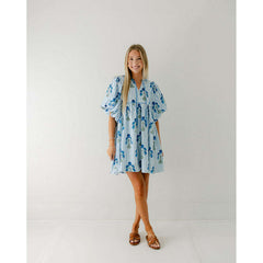 8.28 Boutique:Entro,The Ivy Blue Floral Mini Dress,Dress