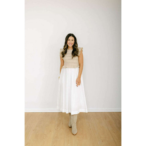 8.28 Boutique:Mable,The Cartwright Knit Top White Dress,Dress