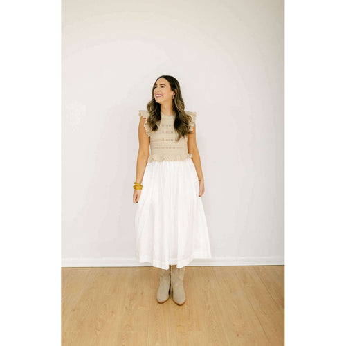 8.28 Boutique:Mable,The Cartwright Knit Top White Dress,Dress