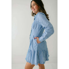 8.28 Boutique:Love the Label,Love the Label Marketa Dress in Blue and White,Dress