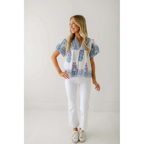 8.28 Boutique:Victoria Dunn,Victoria Dunn Catalina Blouse in Amethyst,Shirts & Tops