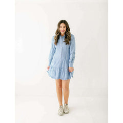 8.28 Boutique:Love the Label,Love the Label Marketa Dress in Blue and White,Dress