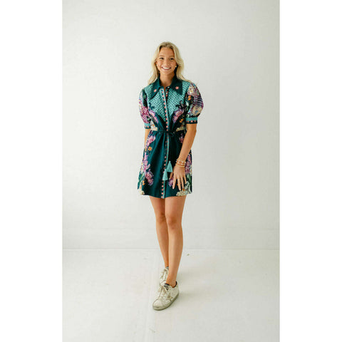 THML Green Corduroy Mini Dress