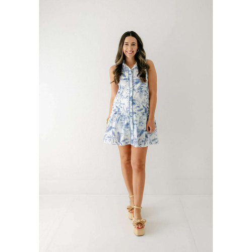 8.28 Boutique:Entro,The Savannah Blue Floral Midi Dress,Dress