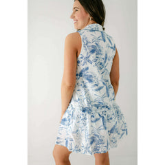 8.28 Boutique:Entro,The Savannah Blue Floral Midi Dress,Dress