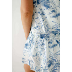 8.28 Boutique:Entro,The Savannah Blue Floral Midi Dress,Dress