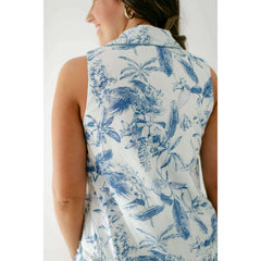 8.28 Boutique:Entro,The Savannah Blue Floral Midi Dress,Dress