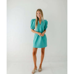 8.28 Boutique:Emily McCarthy,Emily McCarthy Hampton Mini Dress in Seaglass,Dress