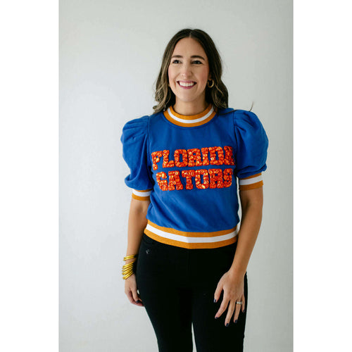 8.28 Boutique:Queen of Sparkles,Queen of Sparkles Florida Gators Top,Top