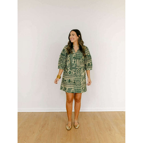 8.28 Boutique:Joy*Joy,Joy*Joy Green Paisley Corduroy Dress,Dress