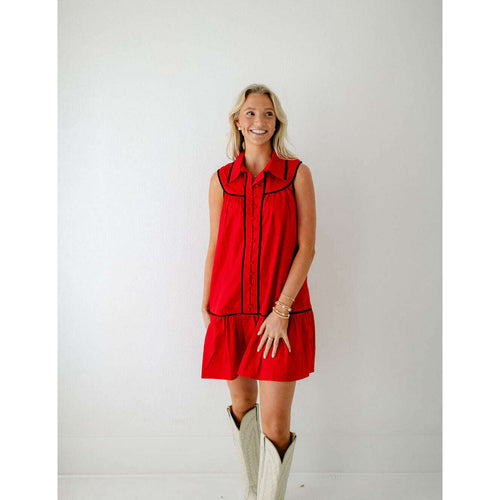 8.28 Boutique:TCEC,The Preston Red and Black Mini Dress,Dress