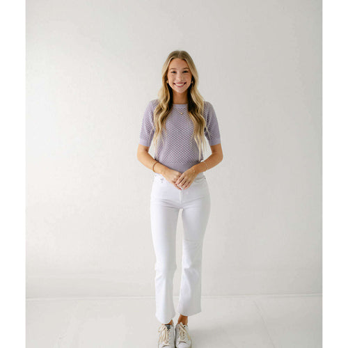 8.28 Boutique:LUCY PARIS,Lucy Paris Elise Knit Top in Lavender,Sweaters