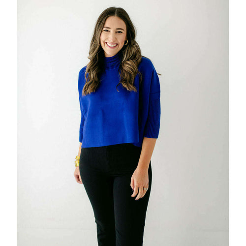 8.28 Boutique:Kerisma Knits,Kerisma Aja Sweater in Royal Blue,Sweaters