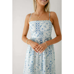 8.28 Boutique:Olivia by Livro,Olivia by Livro Lillian Dress in Delft Tile,Dresses